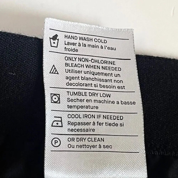 Vince Women's Black Tapered Pull-on Casual Cropped Pants Size Large Side stripe - Picture 6 of 6